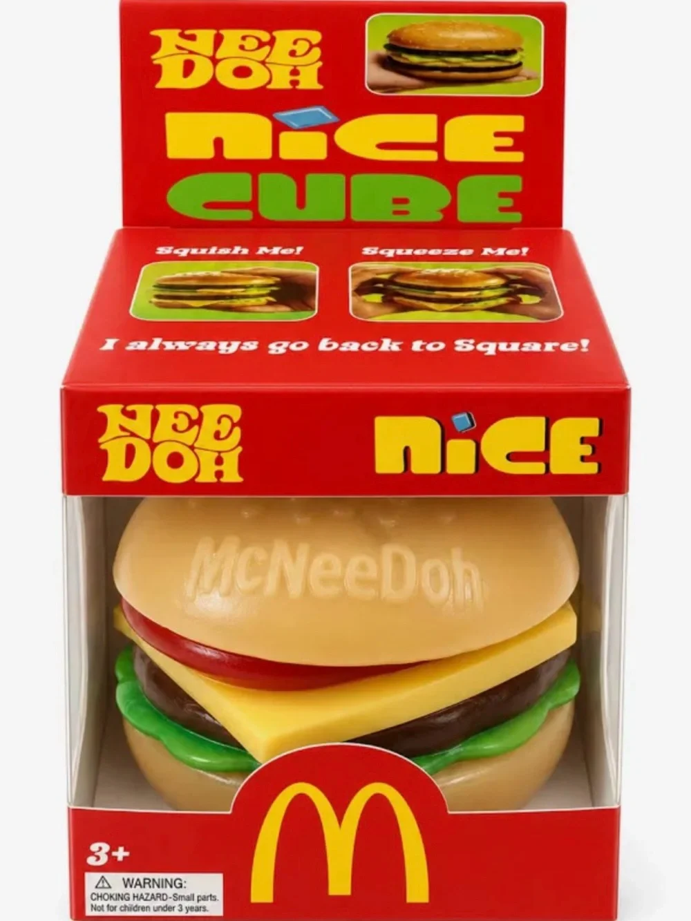 McDonald's Red and Yellow Play Burger Set with Colorful Toppings